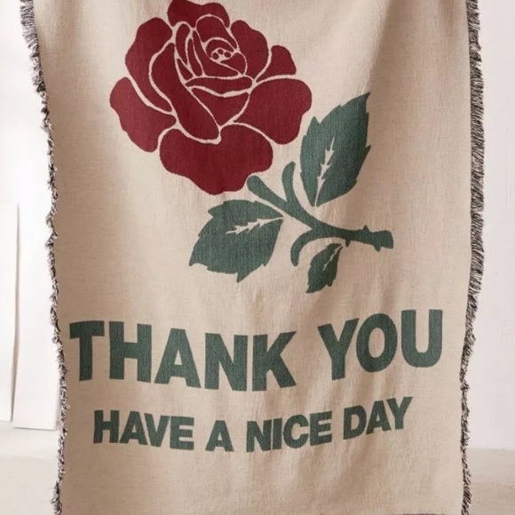 Chinatown Market x UO Throw Woven Blanket Jacquard - Picture 2 of 7